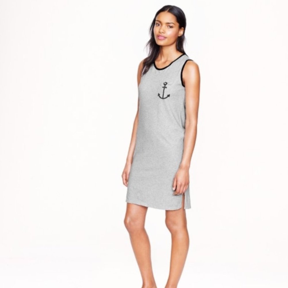 J. Crew Anchor Tank Dress Gray Navy